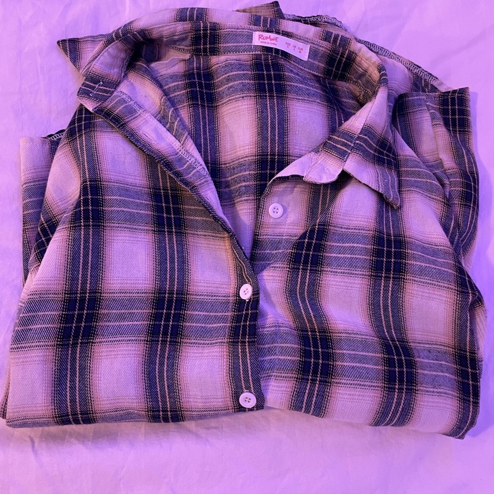 ROMWE Yellow Flannel - Button Down